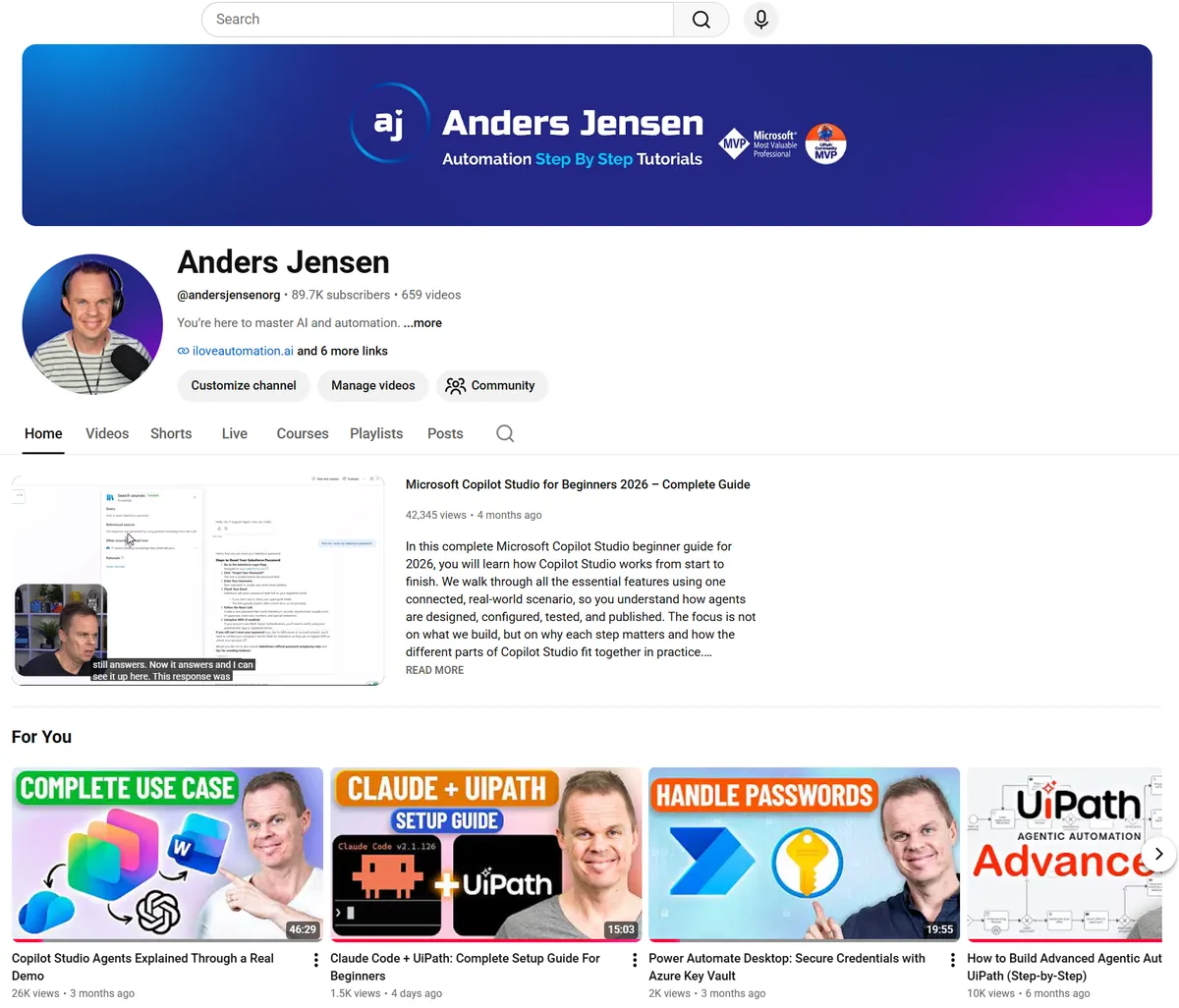 andersjensenorg YouTube channel