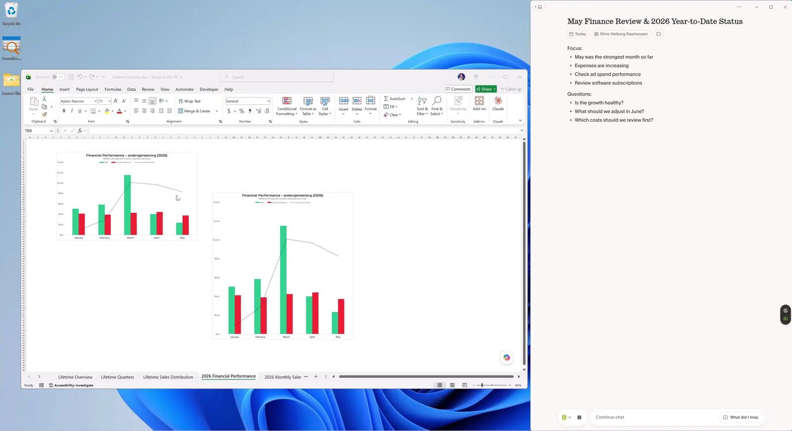 Granola's transcription running live during the Teams meeting